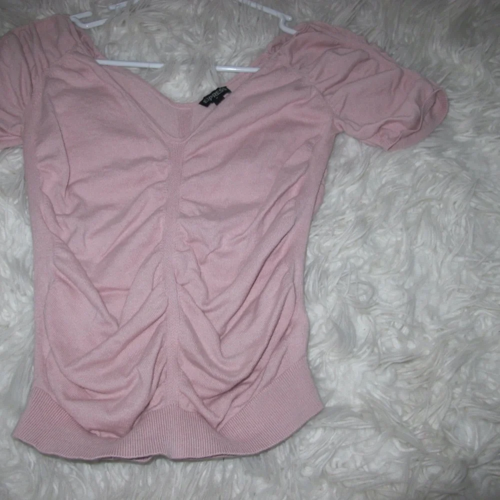 🔴🔴🔴SOLD🔴🔴🔴Express Women's Short Sleeve pink date night Top Shirt Size : S EUC - Picture 5 of 8